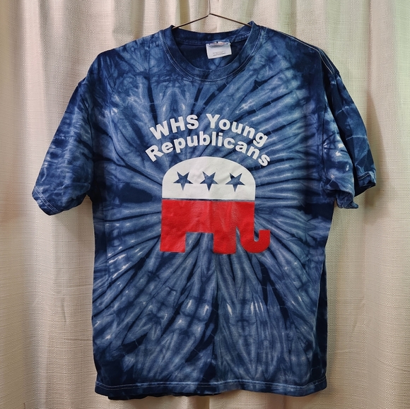 🐘 Young Republicans Tie Dye Tee Right of Way M - Picture 6 of 7